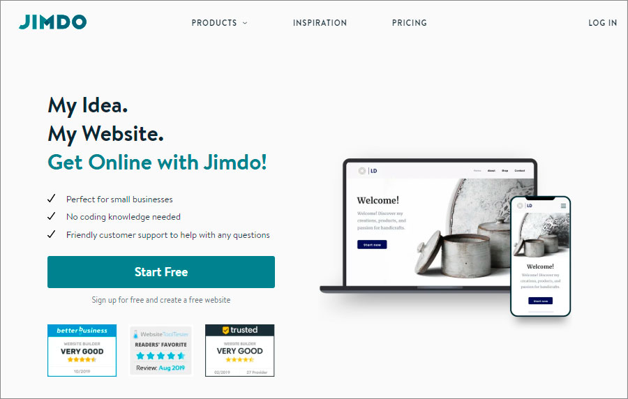 Jimdo.com конструктор интернет магазинов